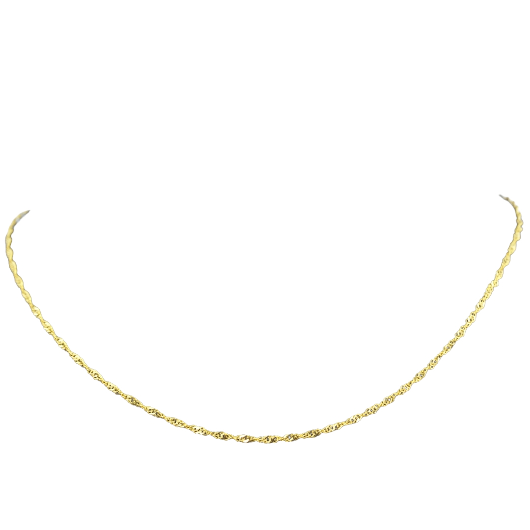 K18 スクリューチェーンネックレス