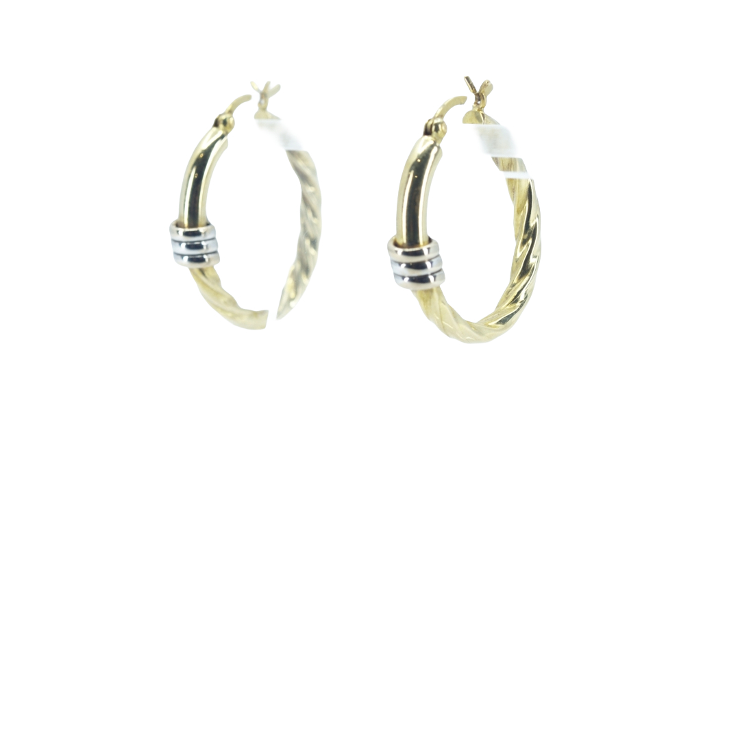 K18 田中貴金属製 ループピアス