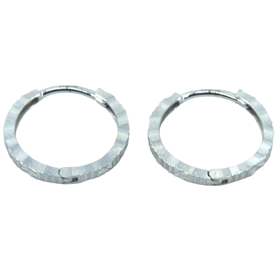 K18WG ミニフープピアス