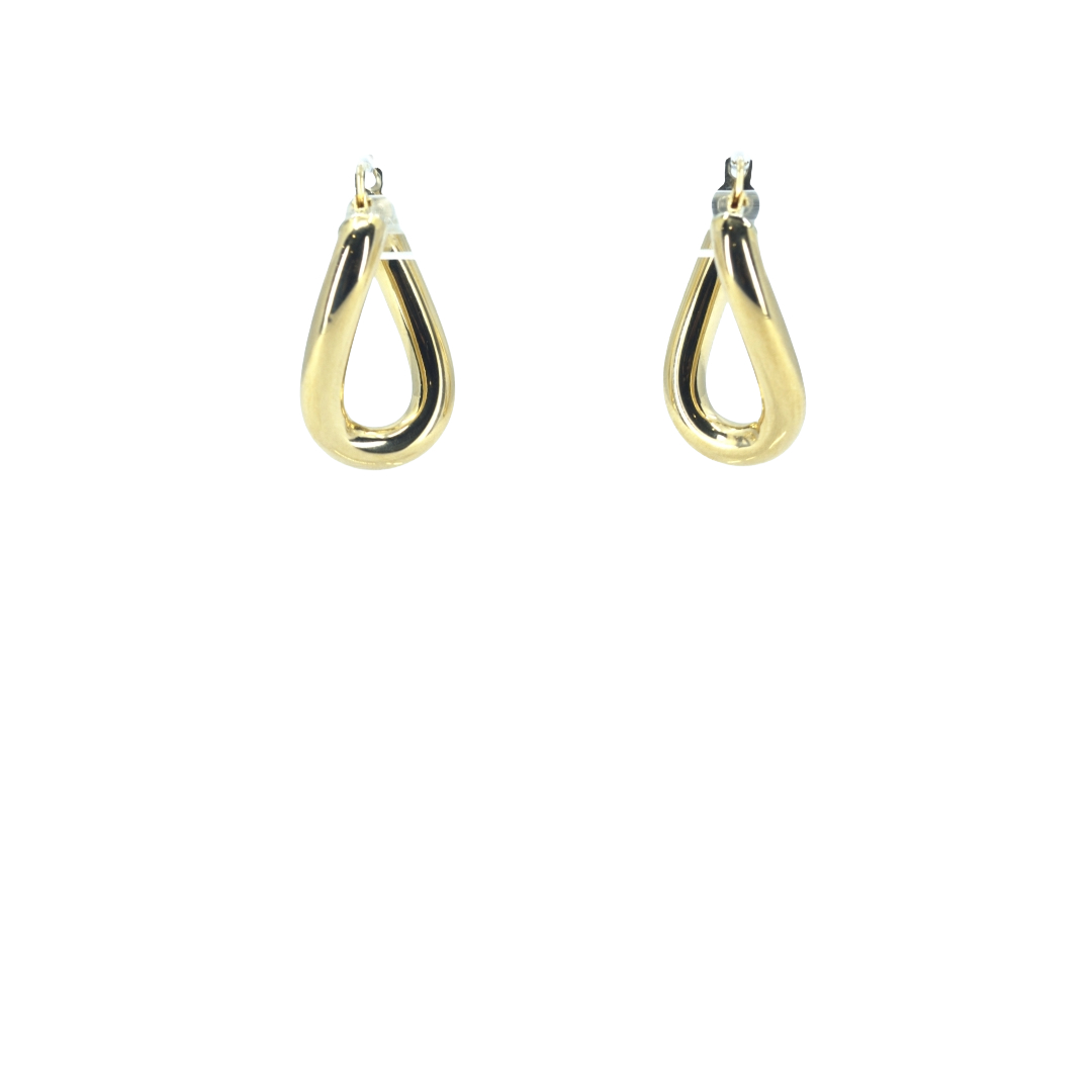 ウノアエレ UNOAERRE K18 750 デザインフープピアス