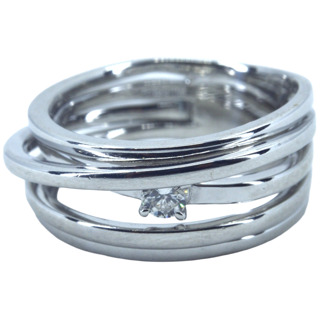 K18WG メレダイヤモンドリング