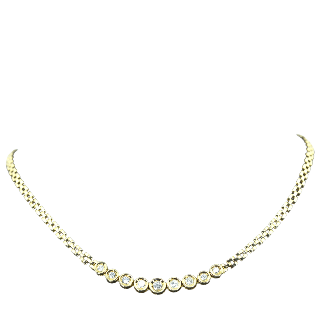 K18 ダイヤモンド9石ネックレス