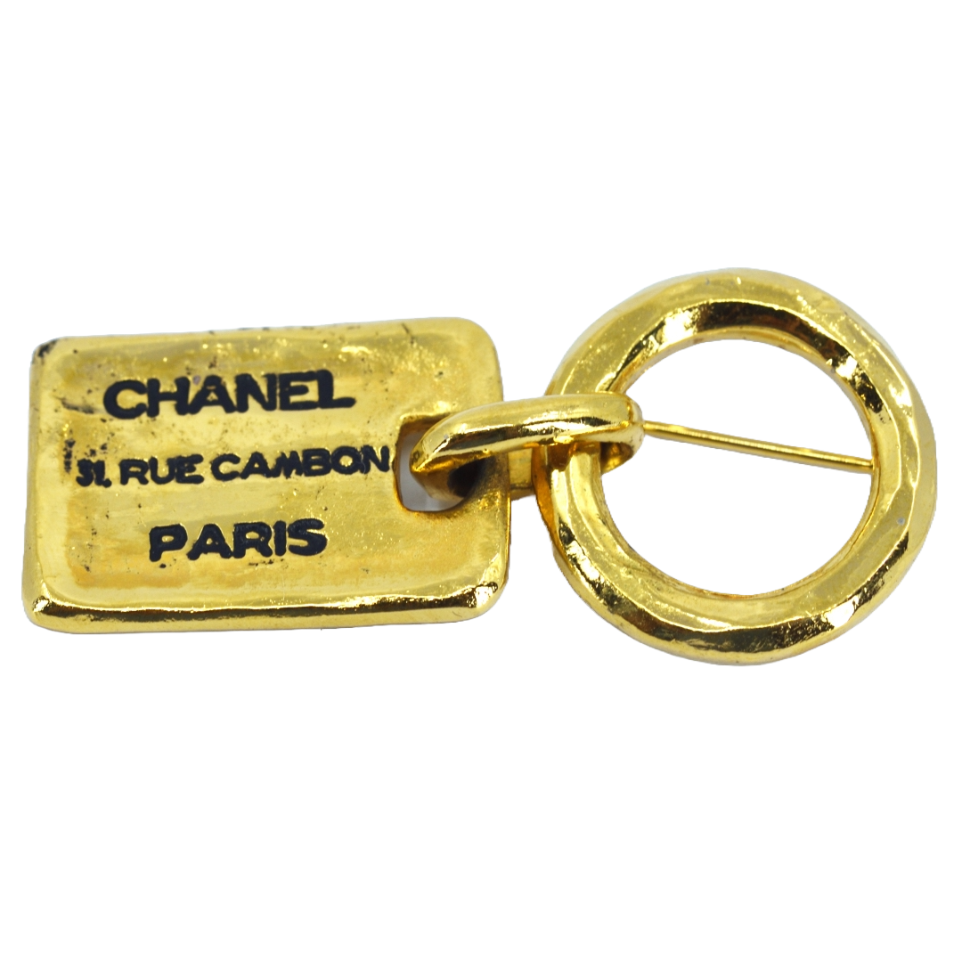シャネル CHANEL ヴィンテージ カンボンプレート スイングブローチ 1133