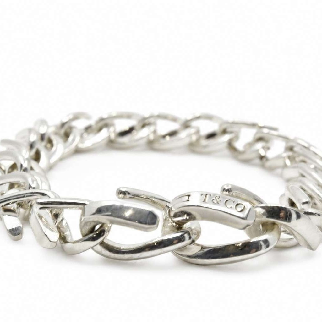ティファニー Tiffany&Co Sv925 フォージ ミディアムリンク ブレスレット ハイポリッシュ