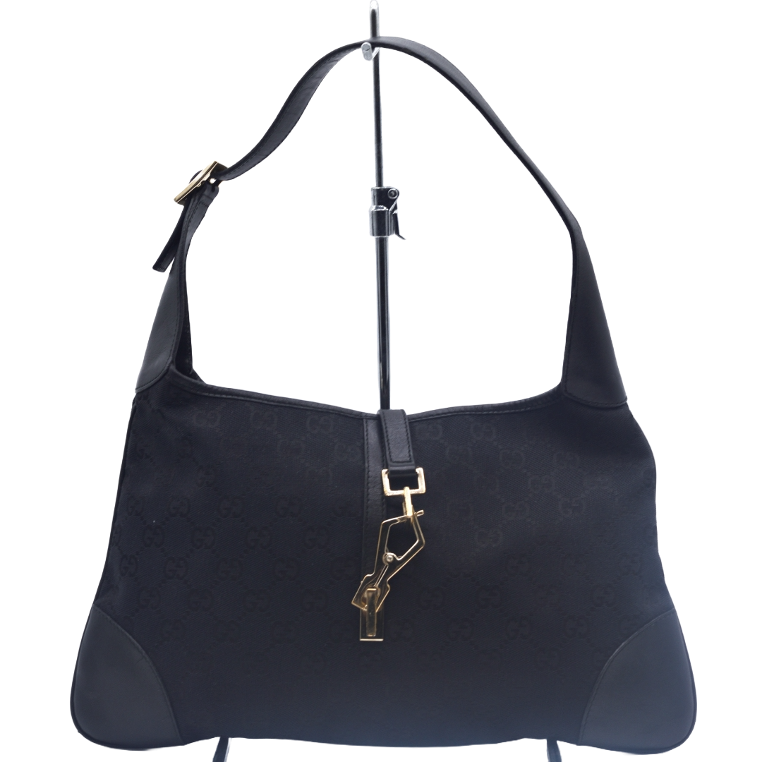 グッチ GUCCI GGキャンバス ジャッキー レザーショルダーバッグ 001-4057