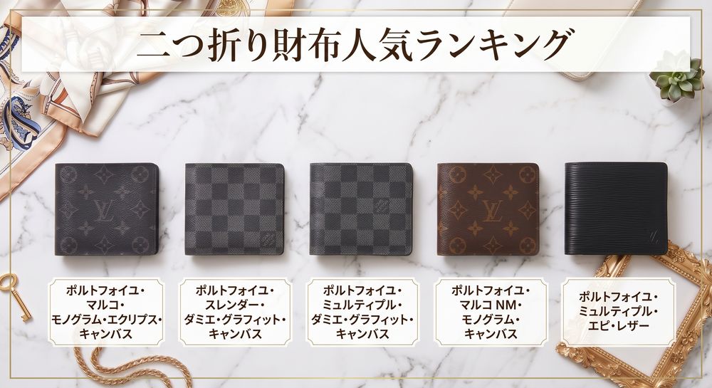 ルイ・ヴィトンの二つ折り財布人気ランキング