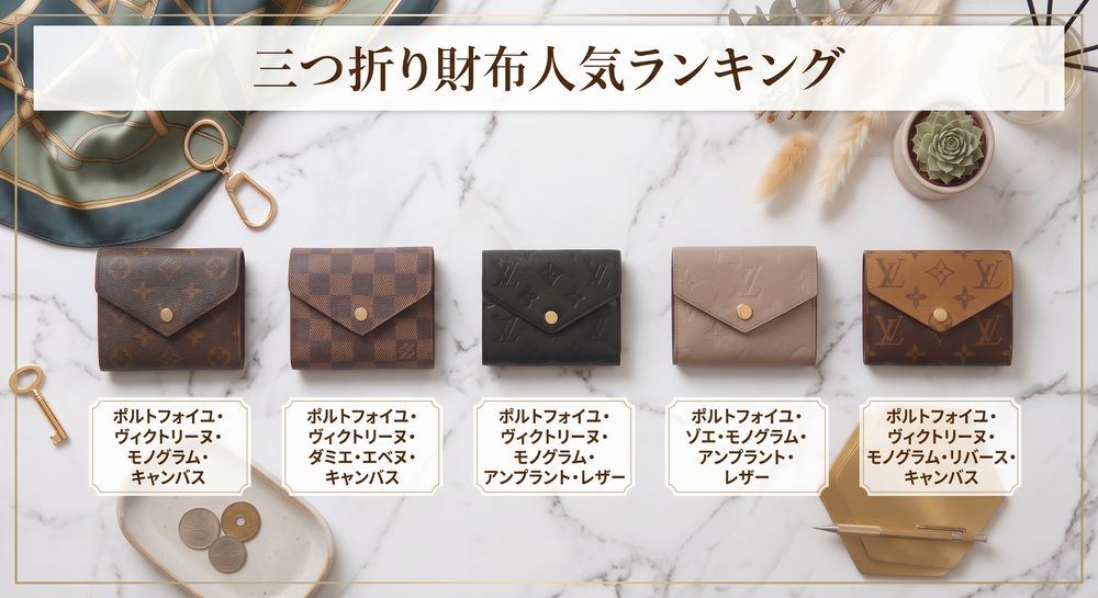 ルイ・ヴィトンの三つ折り財布人気ランキング