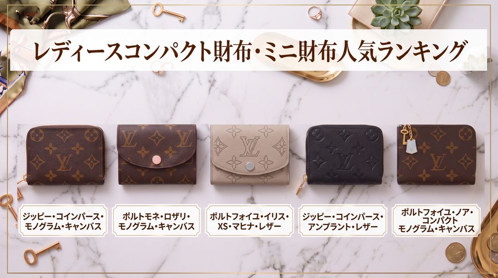 ルイ・ヴィトンのレディースコンパクト財布・ミニ財布人気ランキング