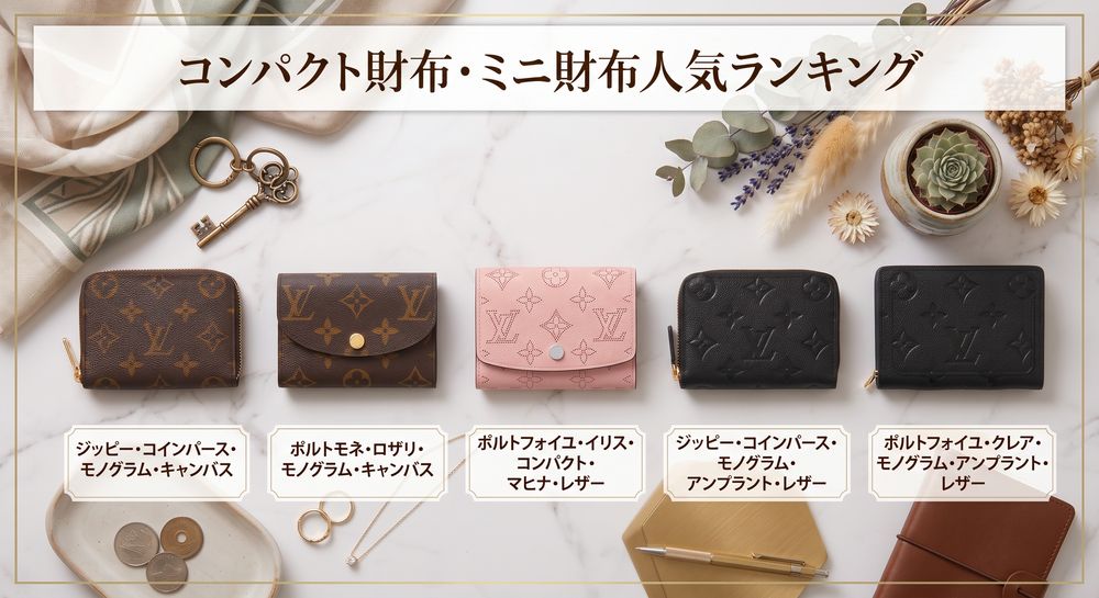 ルイ・ヴィトンのコンパクト財布・ミニ財布人気ランキング
